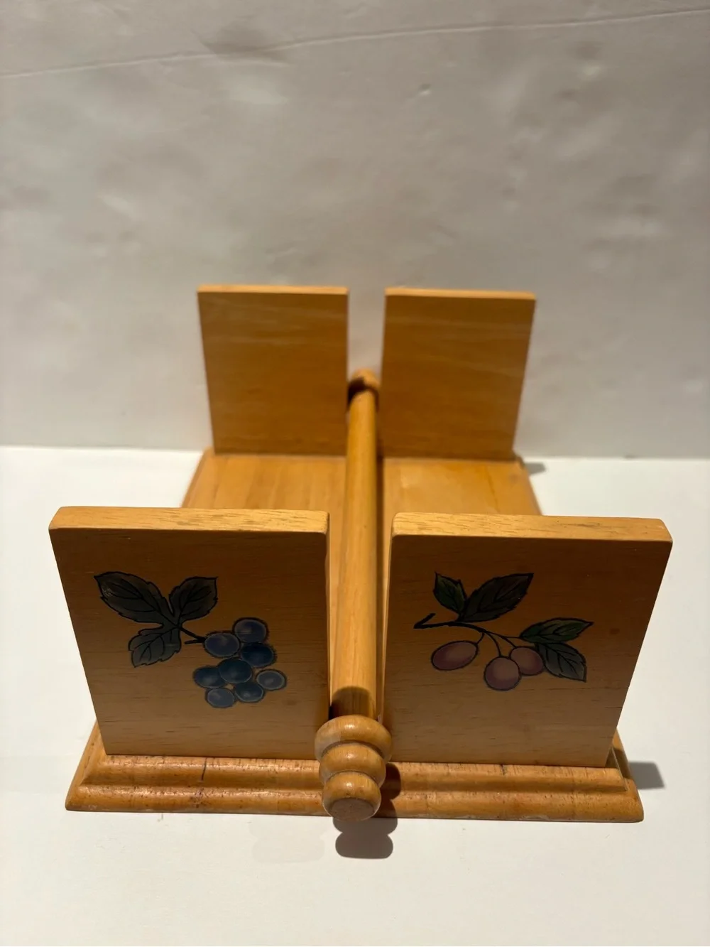 Noritake Vintage Garden Harvest Wood Napkin or Letter Holder - Natural Wood